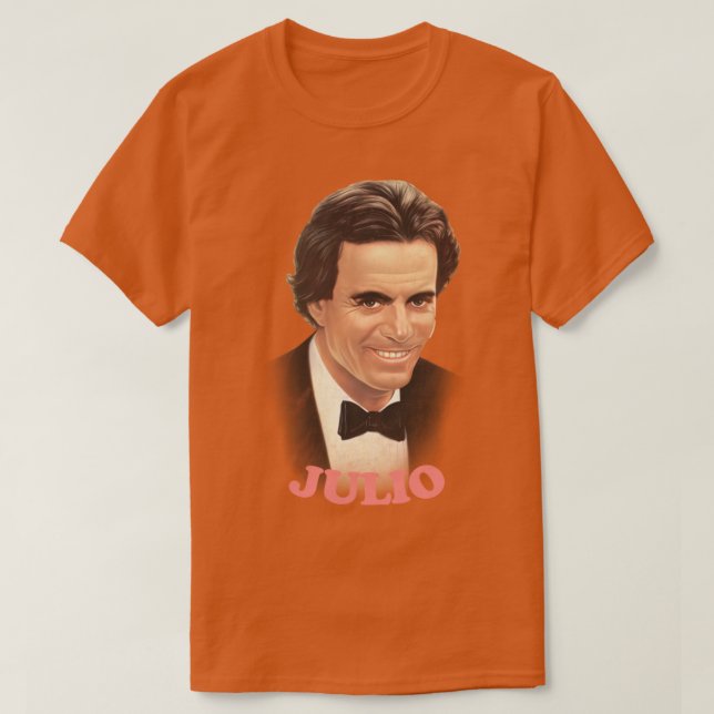 Julio Iglesias Retro Style Fan Design T-Shirt (Design Front)