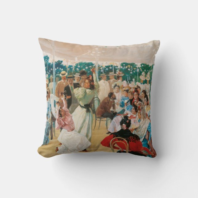Julio Romero De Torres - The Cordoba Fair Throw Pillow (Front)