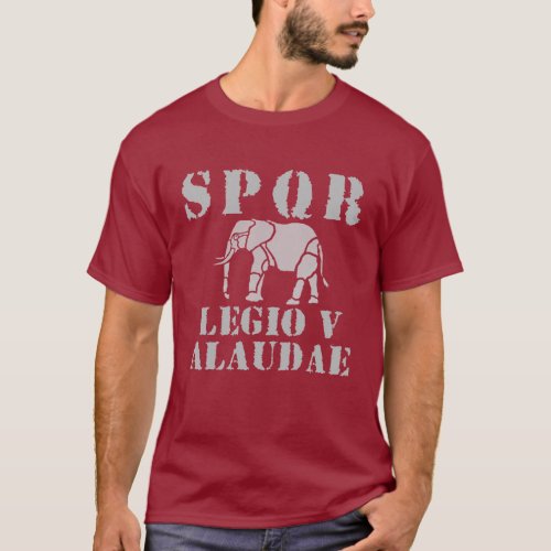 Julius Caesar 5th Roman Legion Elephant T_shirt