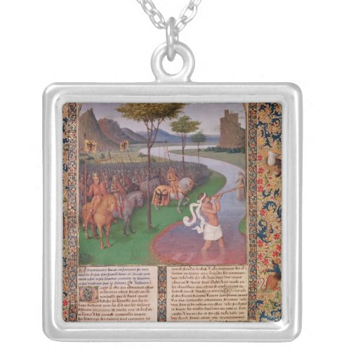 Julius Caesar  Crossing the Rubicon c1470 Silver Plated Necklace