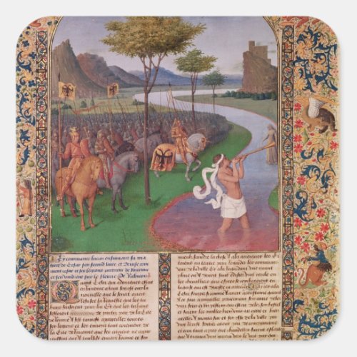 Julius Caesar  Crossing the Rubicon c1470 Square Sticker