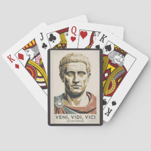 Julius Caesar Quote Roman Empire Illustration Poker Cards