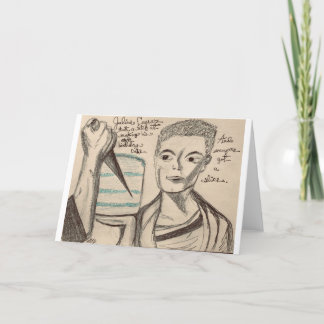 Julius Caesar Takes A Stab At Making A Cake, Card
