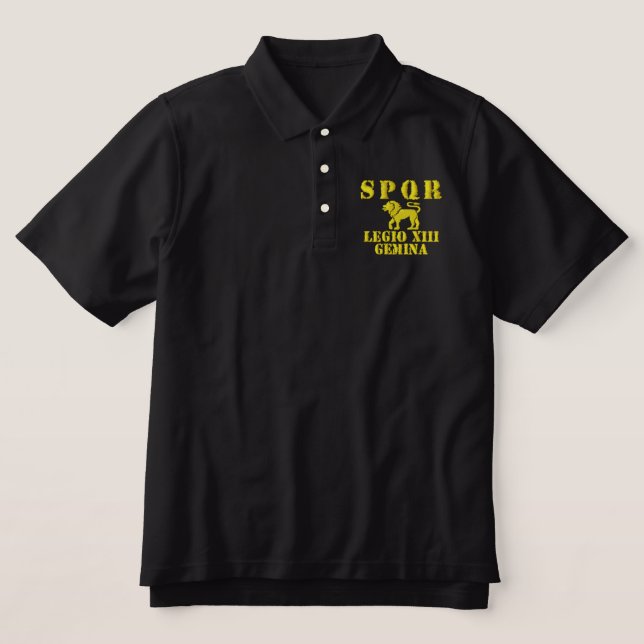 Julius Caesar's 13th Gemini Legion - Rome Embroidered Polo Shirt (Design Front)