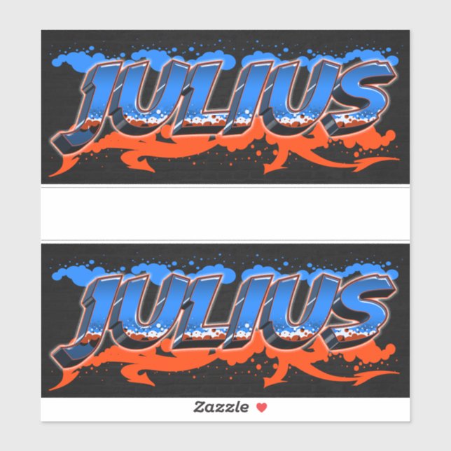 Julius First Name Graffiti Sticker (Sheet)