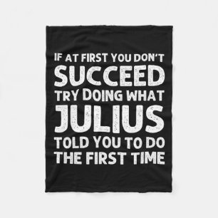 Julius Gift Name D Birthday Funny Chris  Fleece Blanket