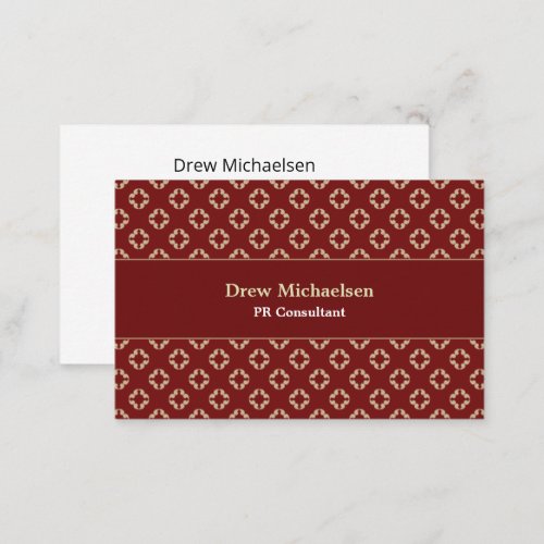 Julius Pattern Dark Red Business Card