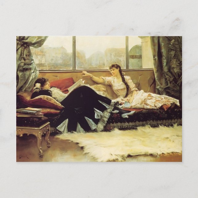 Julius Stewart-Sarah Bernhardt & Christine Nilsson Postcard (Front)