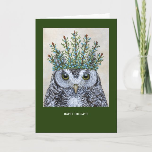 Julius the owl Holiday card (Front)