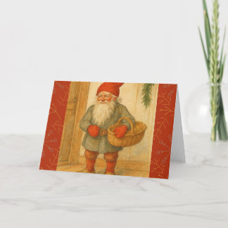 Jultomte/Nisse Scandinavian Christmas Card