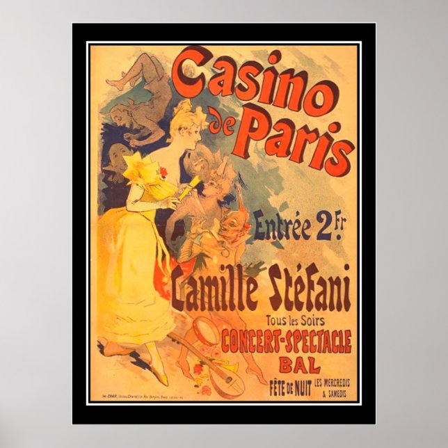 Julus Cheret Casino De Paris Print (Front)