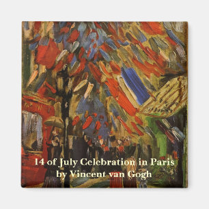 July 14th Celebration in Paris by Vincent van Gogh Magnet