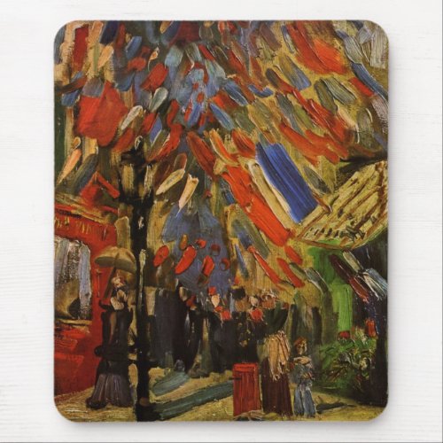 July 14th Celebration in Paris by Vincent van Gogh Mouse Pad
