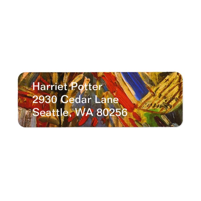 July 14th Celebration in Paris Van Gogh Fine Art Label (Front)