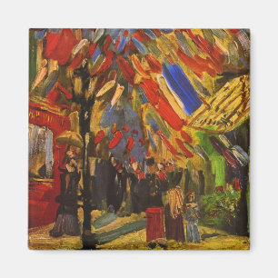 July 14th Celebration in Paris Van Gogh Fine Art Magnet