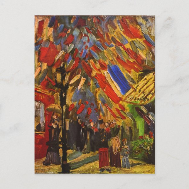 July 14th Celebration in Paris Van Gogh Fine Art Postcard (Front)