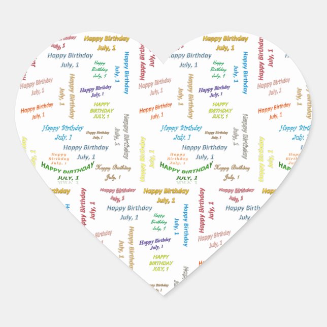 July, 16 Birthday Sticker (Front)