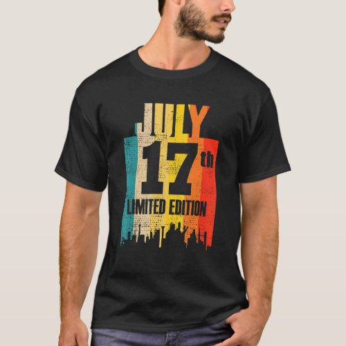 July 17 Limited Edition July 17th Day Month 7 Retr T_Shirt