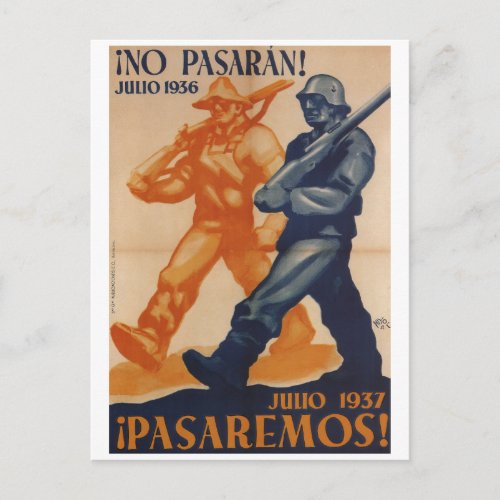 July 1937 We will pass_Propaganda Poster Postcard