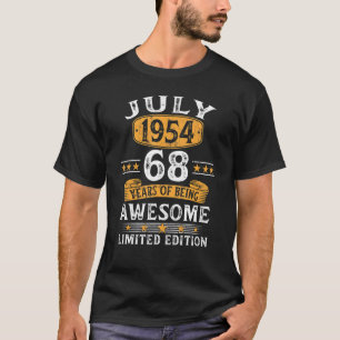 July 1954 68 Years Old   For Men Vintage 68th Birt T-Shirt