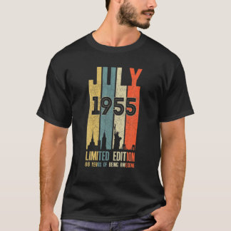 July 1955 66 Birthday 66 Year Old 1955 Birthday Vi T-Shirt
