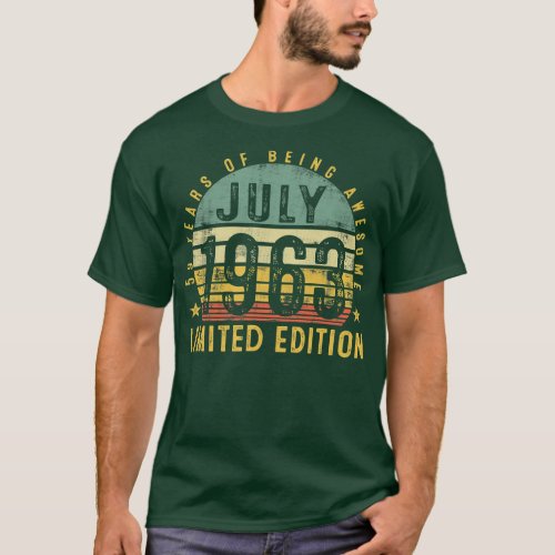 July 1963 Vintage 59th Birthday 59 Year Old Gifts T_Shirt