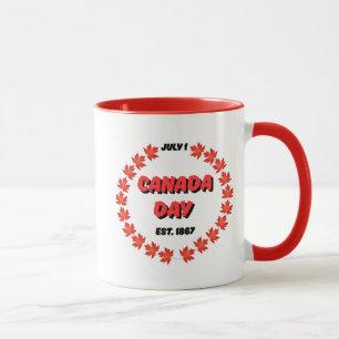 July 1 Canada Day Est. 1867  Mug