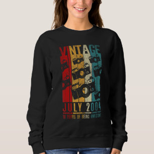 July 2004 18th Birthday 18 Years Old Vintage Birth Sweatshirt