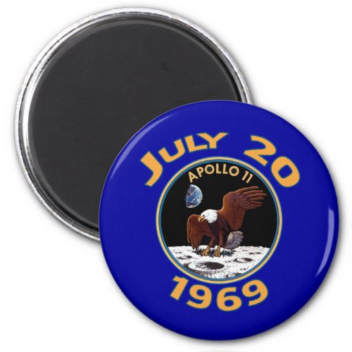 July 20 1969 Apollo 11 Mission to the Moon Magnet