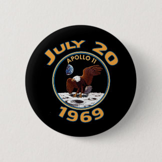 July 20, 1969 Apollo 11 Mission to the Moon Pinback Button
