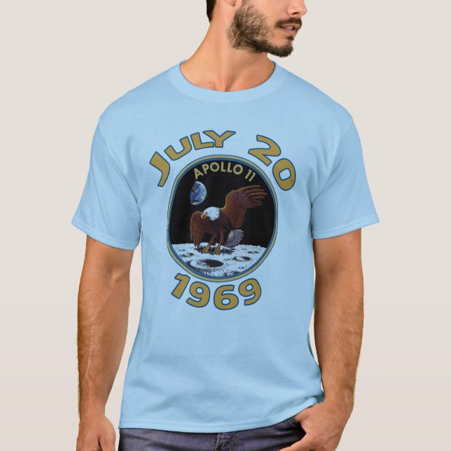 July 20, 1969 Apollo 11 Mission to the Moon T-Shirt (Front)