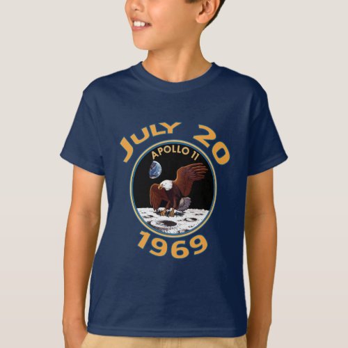 July 20 1969 Apollo 11 Mission to the Moon T_Shirt