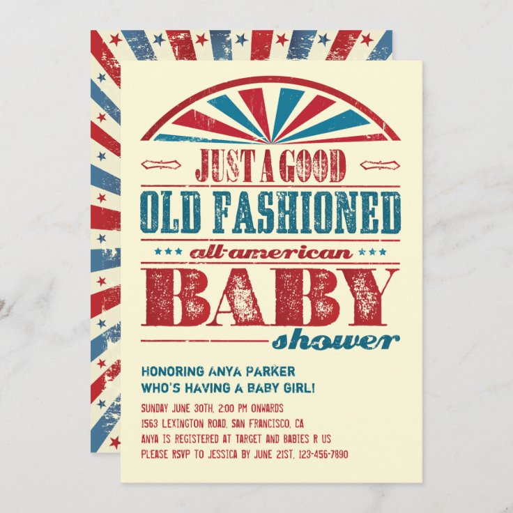 July 4 BBQ Baby Shower Invitation Zazzle