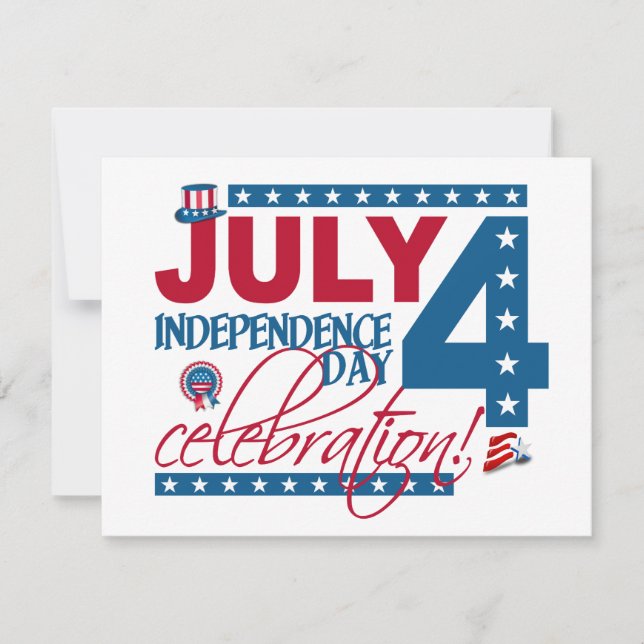 JULY 4 Celebration invitation - customize! (Front)