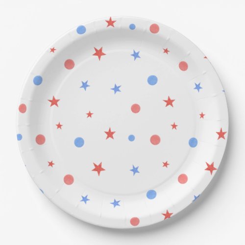 July 4 Patriotic Star Party Paper Dinner Dessert  Paper Plates