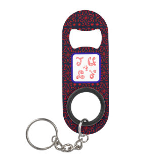 July 4 Sparkle Fabric Font Fireworks Bottle Opener