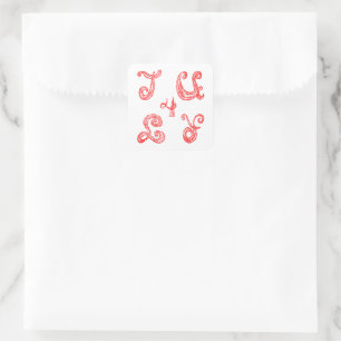 July 4 Sparkling Red Letters Fabric Font Sticker