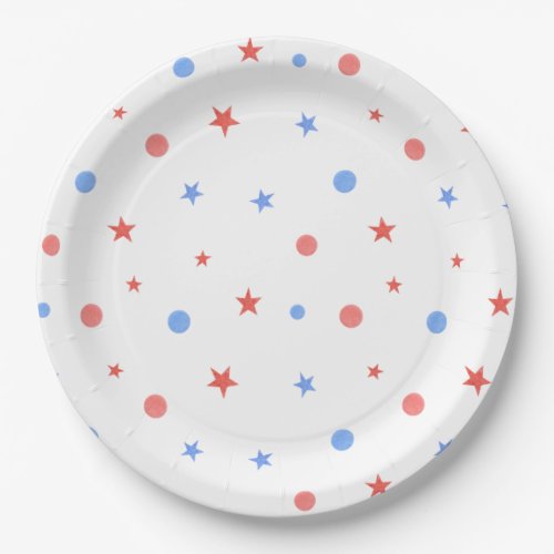 july 4 th red blue and white party paper plates
