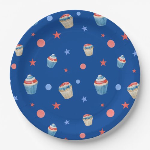 july 4 th red blue white patriotic birthday party paper plates