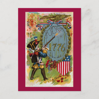 July 4th 1776 Minuteman Postcard