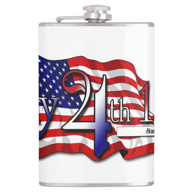 July 4th 1776 Stars & Stripes Flask (Front)