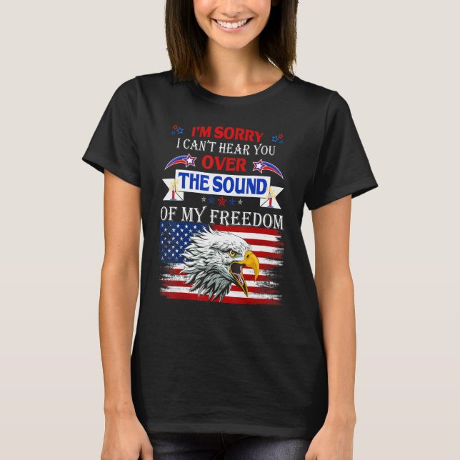 July 4th American Eagle Flag Men's Fourth Of July T-Shirt (Front)