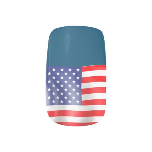 July 4th American Flag Minx Nail Art