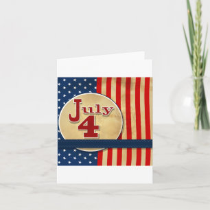 July 4th American Flag Note Cards