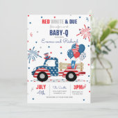 July 4th Baby Shower Baby-Q Baby Shower July BBQ Invitation (Standing Front)