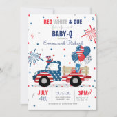 July 4th Baby Shower Baby-Q Baby Shower July BBQ Invitation (Front)