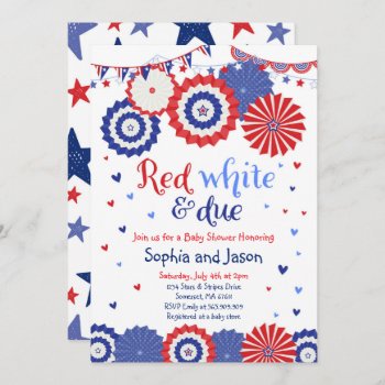 July 4th Baby Shower Invitation 4th Of July Shower by PixelPerfectionParty at Zazzle