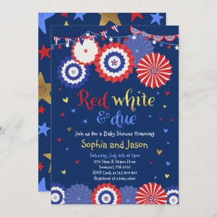July 4th Baby Shower Invitation 4th of July Shower