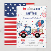 July 4th Baby Shower Red White Blue Baby Shower In