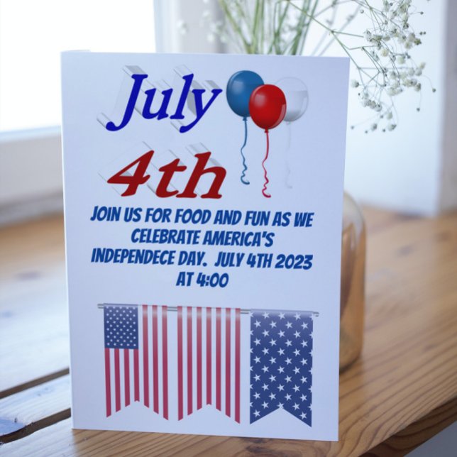 July 4th Balloons Invitation (Creator Uploaded)